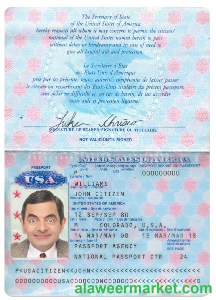 USA passport version 2